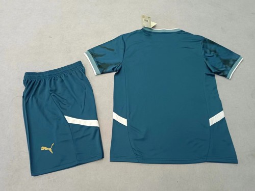 Adult Uniform 2024-2025 Olympique de Marseille Away Dark Blue Soccer Jersey Shorts Football Kit