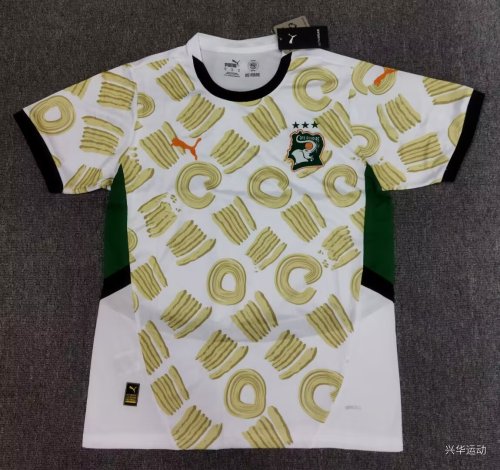 Fan Version 2024-2025 Ivory Coast Away Soccer Jersey Côte d'Ivoire Football Shirt