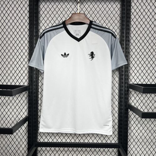 Maillot Juve Shirt Fan Version 2024-2025 Juventus White Soccer Training Jersey Football Pre-match Shirt