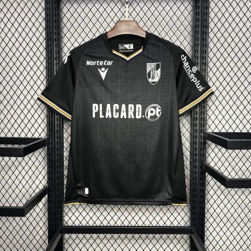 Fan Version 2024-2025 Vitória Away Black Soccer Jersey Guimaraes Football Shirt