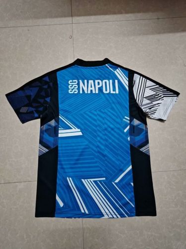 Fan Version 2024-2025 Calcio Napoli Blue/White/Black Football Pre-match Top Napoles Soccer Training Jersey