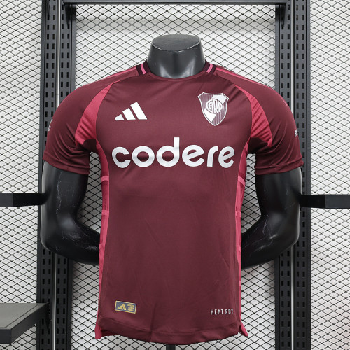 Player Version 2024-2025 River Plate Third Away Red Soccer Jersey Football Shirt