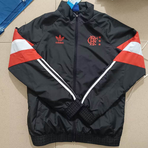 2024-2025 Flamengo Black Soccer Windbreaker Jacket Football Jacket