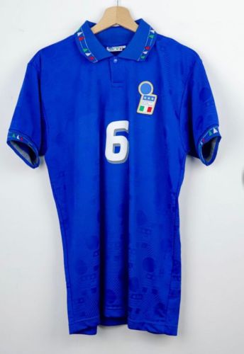 Retro Jersey 1994 Italy Baresi 6 Home Soccer Jersey Vintage Football Shirt