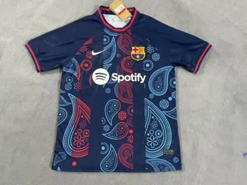 Barca Camisetas de Futbol Fan Version 2024-2025 Barcelona Dark Blue Soccer Training Jersey