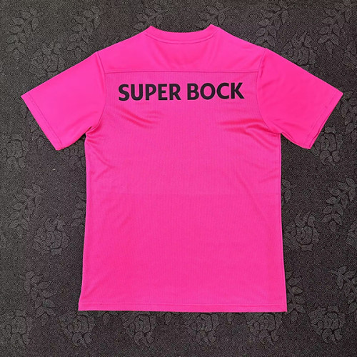 Fan Version 2024-2025 Sporting Lisbon Pink Soccer Training Jersey Football Pre-match Shirt
