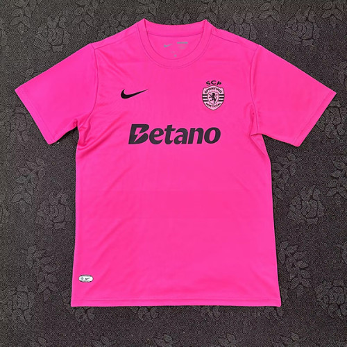 Fan Version 2024-2025 Sporting Lisbon Pink Soccer Training Jersey Football Pre-match Shirt