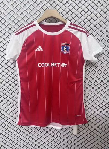 Women 2024-2025 Colo Colo Third Away Red Soccer Jersey Girl Football Shirt