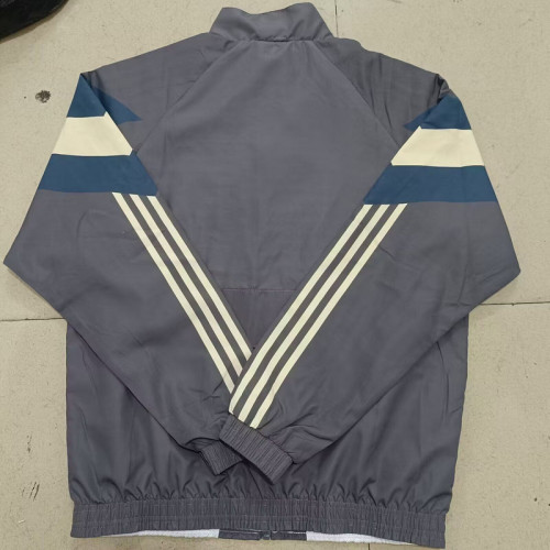 2024-2025 Real Madrid Grey Soccer Windbreaker Jacket Football Jacket