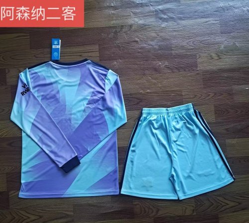 Long Sleeve Adult Uniform Arsenal 2024-2025 Third Away Soccer Jersey Shorts Football Kit