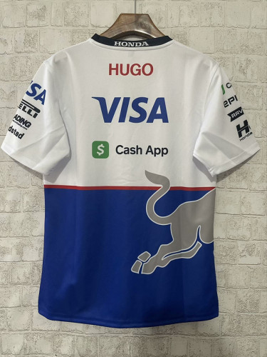 RB Motor Shirt White/Blue Racing Jersey