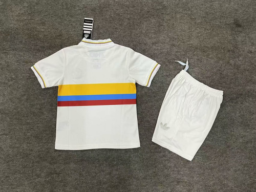 Youth Uniform Kids Kit Colombia 2024 Centenary Edition Soccer Jersey 100th Anniversary Jersey Shorts Child Football Set