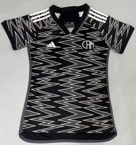 Women 2024 Atletico Mineiro Third Away Black/Grey Soccer Jersey Girl Football Shirt