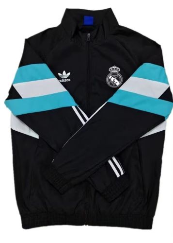 2024-2025 Real Madrid Black Windbreaker Jacket Football Jacket