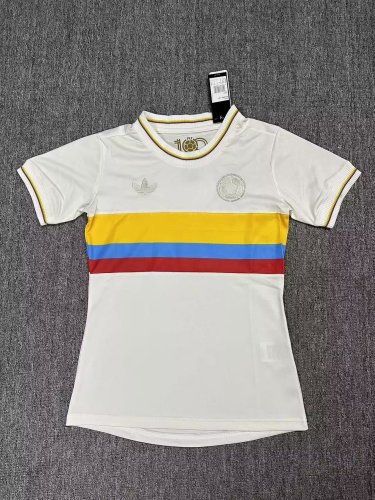 Women 2024 Colombia 100th Anniversary Soccer Jersey Girl Football Shirt