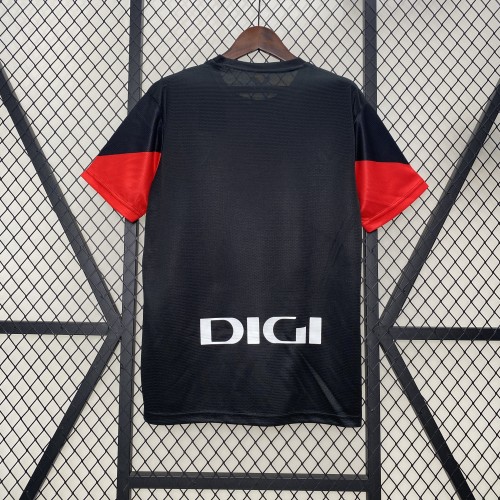 Fan Version 2024-2025 Athletic Bilbao Black Soccer Training Jersey Football Pre-match Shirt