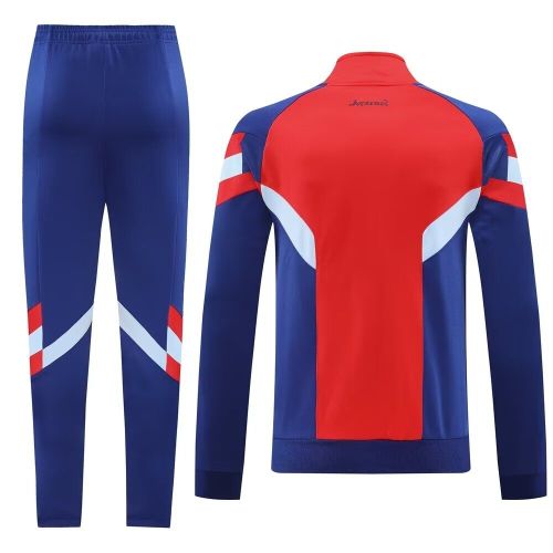 2024-2025 Arsenal Red/Blue Soccer Training Jacket Football Jacket and Pants