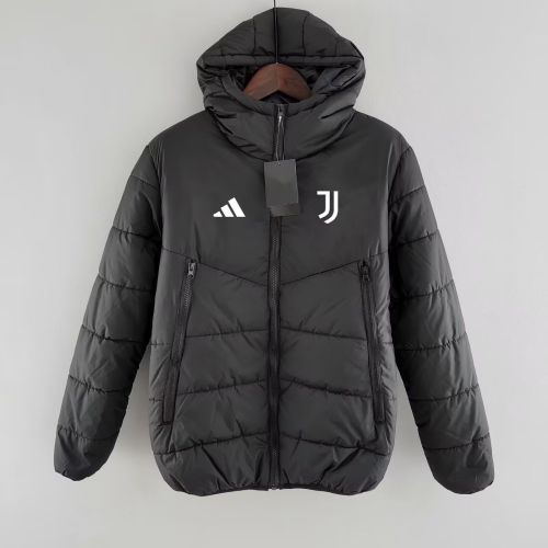2024-2025 Juventus Black Soccer Coat White Football Jacket