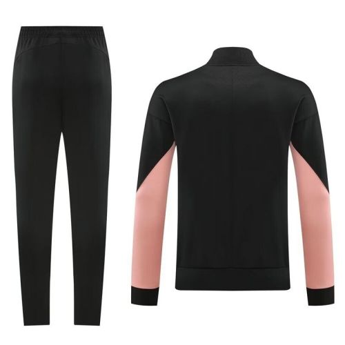 2024-2025 PSG Black/Pink Soccer Training Sweater and Pants Paris Football Kit