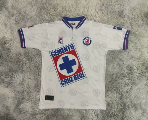 Retro Jersey 1997-1998 Cruz Azul Away White Soccer Jersey Vintage Football Shirt