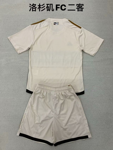 Youth Uniform Kids Kit 2024-2025 Los Angeles Third Away White Soccer Jersey Shorts Child Football Set