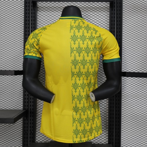 Player Version 2024-2025 JS Kabylie Yellow Soccer Jersey FC Palestina Football Shirt