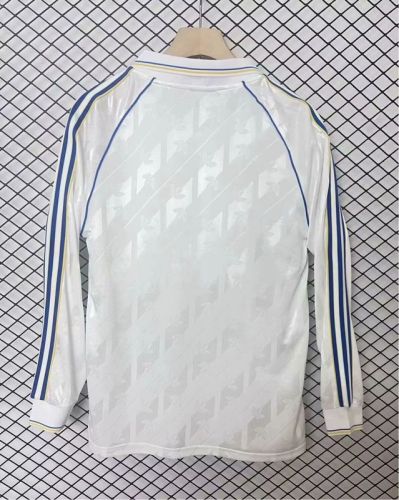 Retro Model Long Sleeve 2024-2025 Leeds United White Soccer Jersey Football Shirt