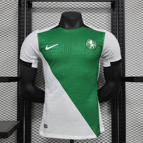 Player Version 2024-2025 Sporting Lisbon White/Green 100th Version Soccer Jersey Football Shirt