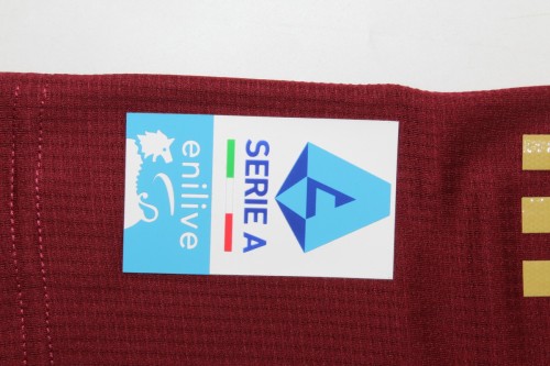 with Serie A Patch Fan Version 2024-2025 As Roma Home Soccer Jersey Football Shirt