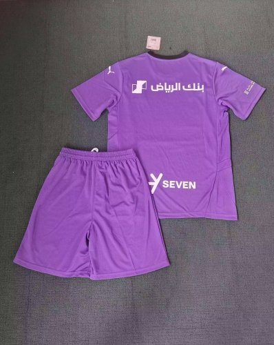 Adult Uniform 2024-2025 Al-Hilal Saudi Third Away Purple Soccer Jersey Shorts Football Kit