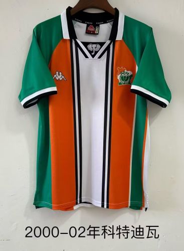 Retro Jersey 2000-2002 Ivory Coast Home Soccer Jersey Côte d'Ivoire Football Shirt