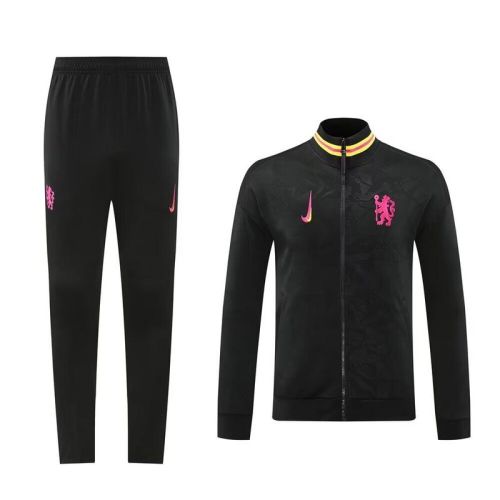 2024-2025 Chelsea Black Soccer Training Jacket Football Jacket and Pants