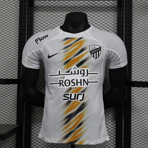 Player Version 2024-2025 Ittihad Away White Soccer Jersey Football Shirt
