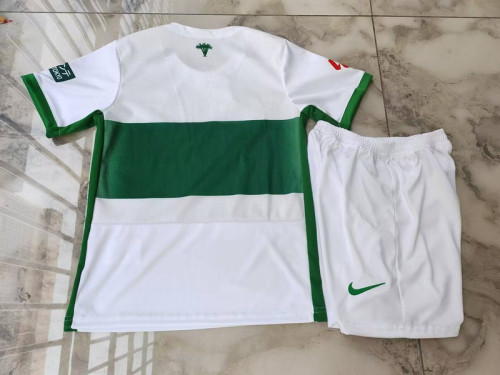Youth Uniform Kids Kit 2024-2025 Elche Home Soccer Jersey Shorts Child Football Set