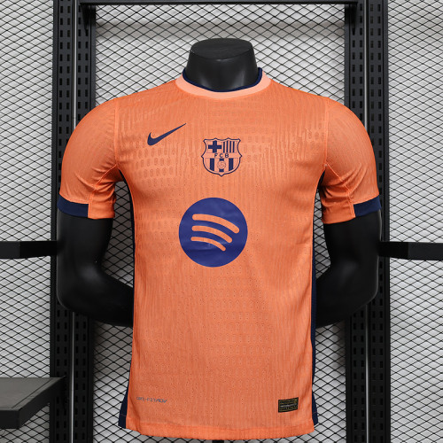 Barca Camisetas de Futbol Player Version 2024-2025 Barcelona Orange Special Edition Soccer Jersey