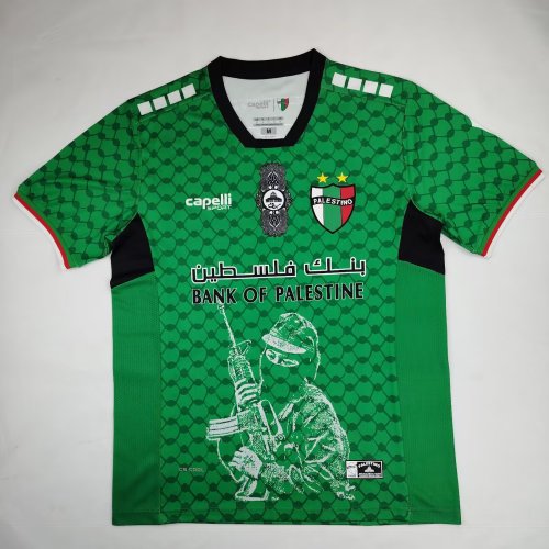 Fan Version 2024-2025 Palestine Green Special Edition Soccer Jersey FC Palestina Football Shirt
