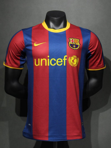 Retro Jersey Player Version 2010-2011 Barcelona Home Soccer Jersey Vintage Football Shirt