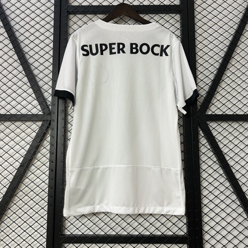 with Sponor Logo Fan Version 2024-2025 Sporting Lisbon Stromp Shirt Soccer Jersey