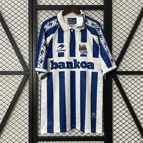 Retro Jersey 1994-1995 Real Sociedad Home Soccer Jersey Vintage Football Shirt