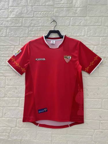 with LFP Patch Retro Jersey 2003-2004 Sevilla Home Soccer Jersey Vintage Football Shirt