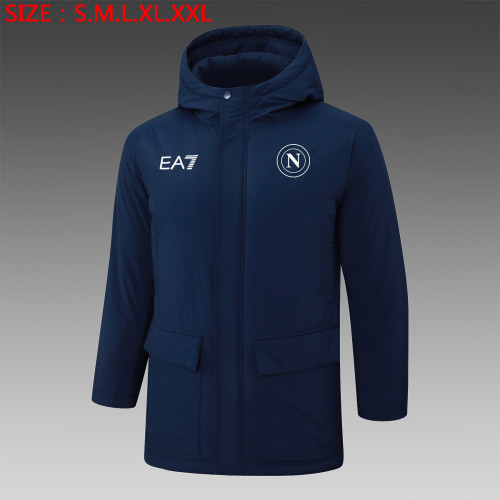 Long Coat 2024-2025 Napoli Dark Blue Soccer Coat Naples Football Jacket