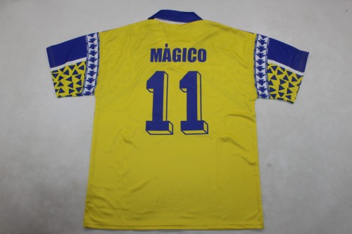 without Sponor Logo Retro Jersey 1991-1992 Cadiz MAGICO 11 Home Soccer Jersey Vintage Football Shirt