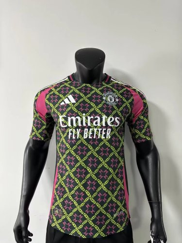 Player Version 2024-2025 Manchester United Green Special Edition Soccer Jersey Man United Football Shirt