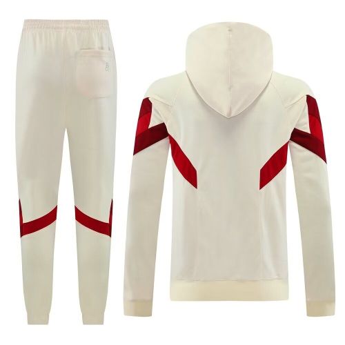 2024-2025 Bayern Munich Grey/Red Soccer Training Hoodie and Pants Football Hoody