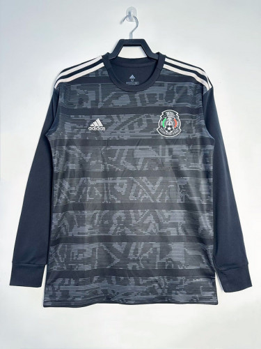 Long Sleeve Retro Jersey 2019 Mexico Home Soccer Jersey Vintage Football Shirt
