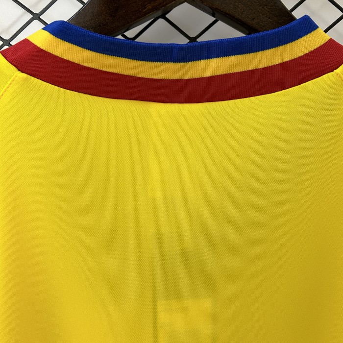 Retro Jersey 1994 Romania Home Yellow Soccer Jersey Vintage Football Shirt