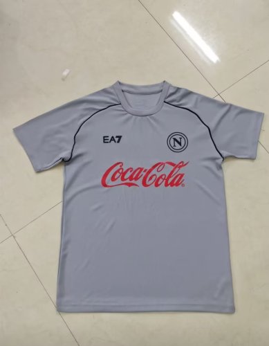 Fan Version 2024-2025 Calcio Napoli Grey Football Pre-match Shirt Napoles Soccer Training Jersey