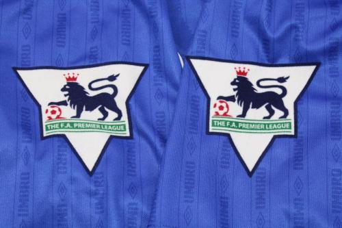 with EPL Patch Retro Jersey 1995-1997 Chelsea Home Soccer Jersey Vintage Football Shirt