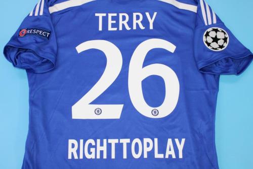 with UCL Patch Retro Jersey 2014-2015 Chelsea TERRY 26 Home Soccer Jersey Vintage Football Shirt