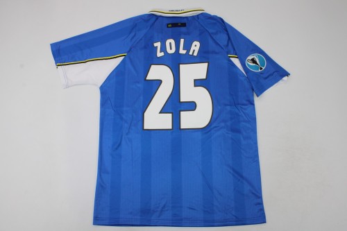 with Patch Retro Jersey Chelsea 1997-1999 ZOLA 25 Home Blue Soccer Jersey Vintage Football Shirt